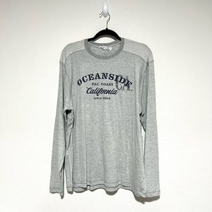 NWT: Camp David- Grey Oceanside California Long Sleeve Shirt, Size Large